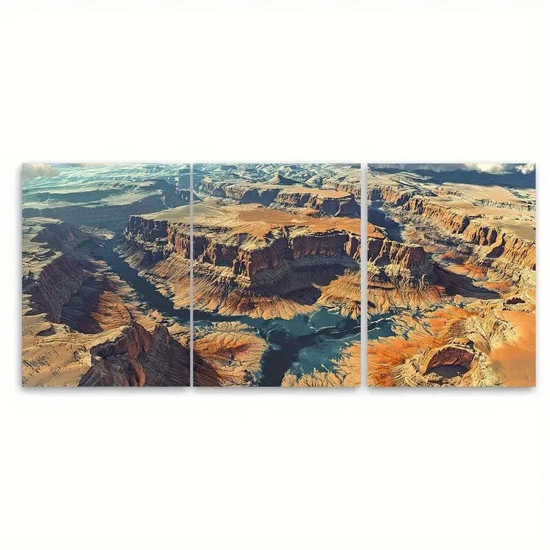 3pcs Grand Canyon Poster of Arizona USA Metal Print Ready to Hang Art