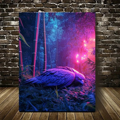Beautiful Vibrant Colors Scene of Hawk Rolling 40x60cm Metal Print Ready to Hang