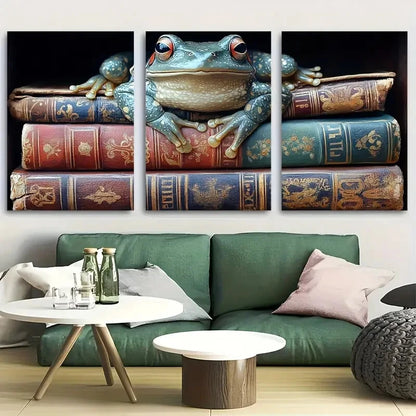 3pcs Dark Academia Aesthetic Antique Book Metal Print Ready to Hang Art