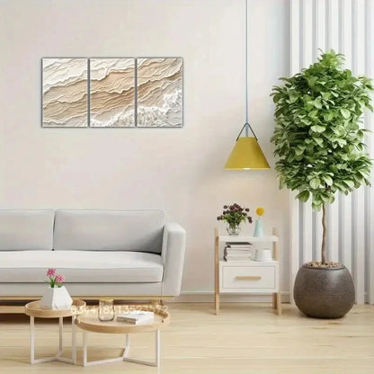 3pcs Elegant Minimalist Style art Posters Metal Print Ready to Hang Art