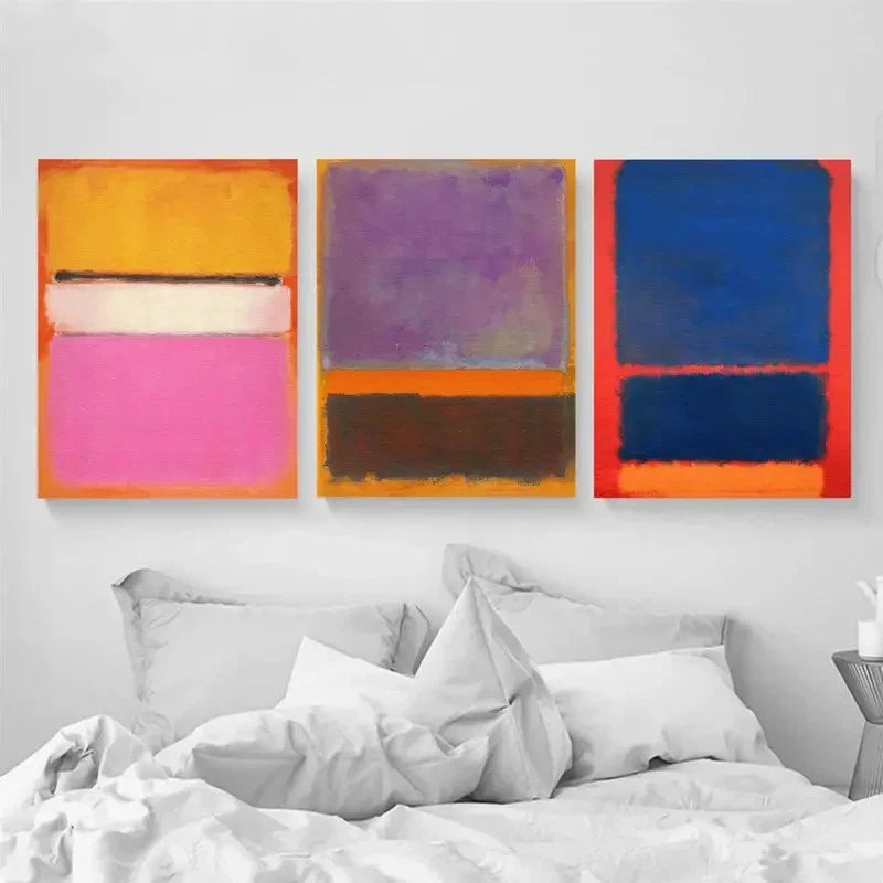 3pcs Abstract Minimal Art Painting Metal Print Ready to Hang Art