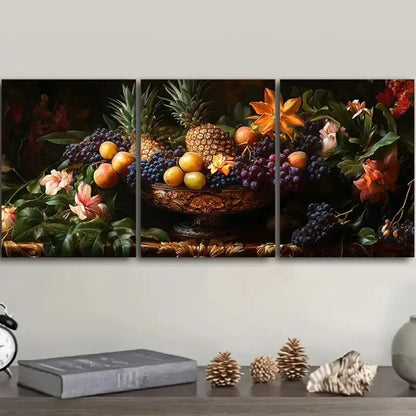 3pcs Set Tropical Fruit Painting Metal Print Ready to Hang Art