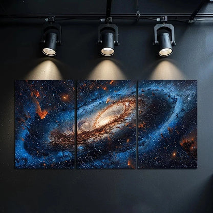 3pcs Space Galaxy & Milky Way Metal Print Ready to Hang Art