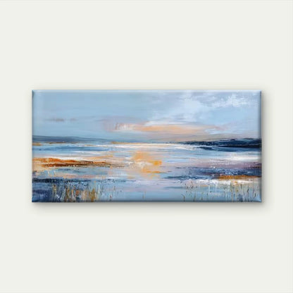 Colorful Textured Abstract Landscape Wall Art Canvas Office Home Room Framed 120x60cm