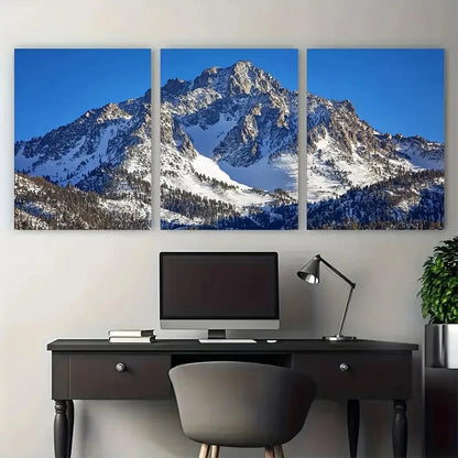 3pcs South Tahoe Scenic Mountain Travel Metal Print Ready to Hang Art
