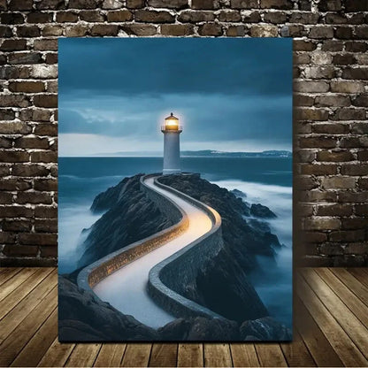 Beautiful Lighthouse Suitable Painting  40x60cm Metal Print Ready to Hang