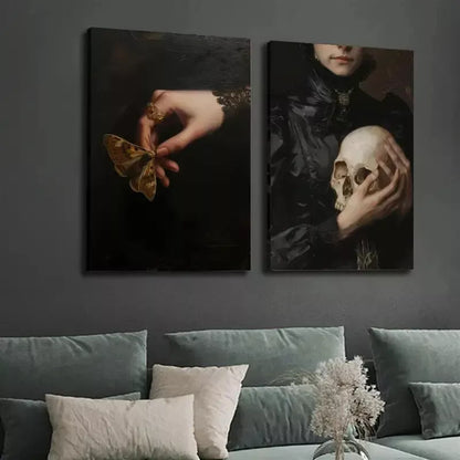 2pcs Decorative Painting, Gothic Style Art Decoration Canvas Framed 50x75cm - High Quality Print 100% Australian Made Wall Canvas Ready to Hang