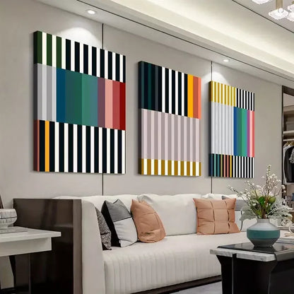 3pcs Abstract Geometric Set Canvas Framed 40x60cm - High Quality Print 100% Australian Made Wall Canvas Ready to Hang