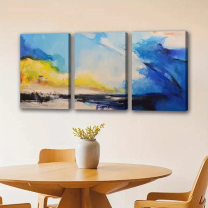 3pcs Colorful Abstract Landscape Modern Perfect Wall Art Set Canvas Framed 40x60cm - High Quality Print 100% Australian Made Wall Canvas Ready to Hang