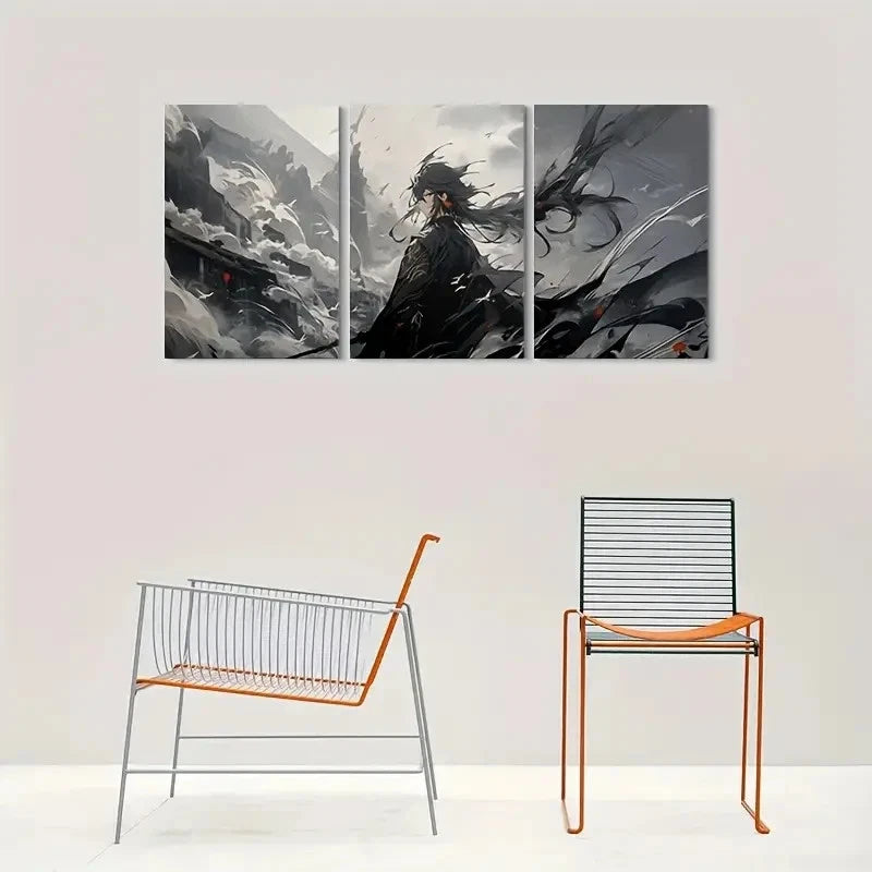 3pcs Dark Fantasy Gothic Anime Character Metal Print Ready to Hang Art