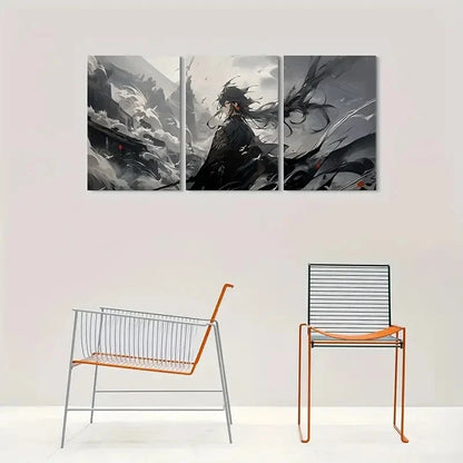 3pcs Dark Fantasy Gothic Anime Character Metal Print Ready to Hang Art