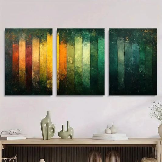 3pcs Abstract Surrealism Painting Metal Print Ready to Hang Art