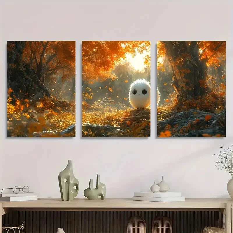 3pcs Featuring Adorable The Woods Metal Print Ready to Hang Art