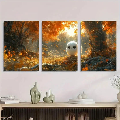 3pcs Featuring Adorable The Woods Metal Print Ready to Hang Art