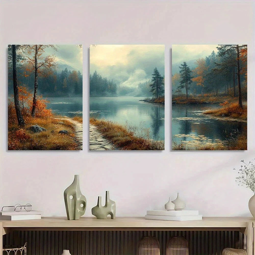 3pcs Vintage Natural Wilder Aesthetics Metal Print Ready to Hang Art