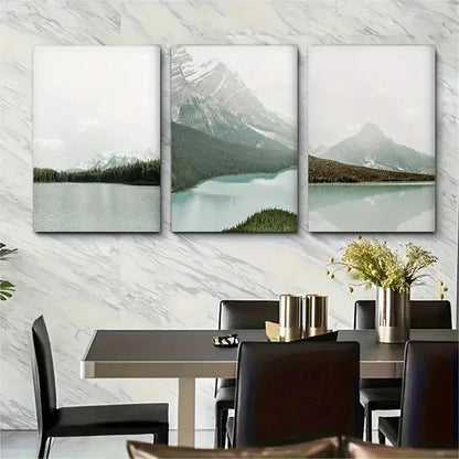 3pcs Nature Of Canada Print Travel Mountain Art Metal Print Ready to Hang Art