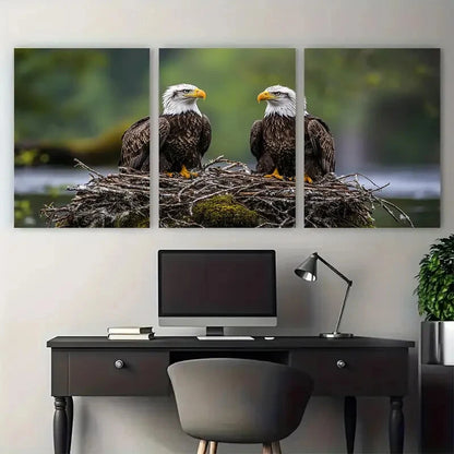 3pcs Paola Eagles Stafford Illustration Metal Print Ready to Hang Art