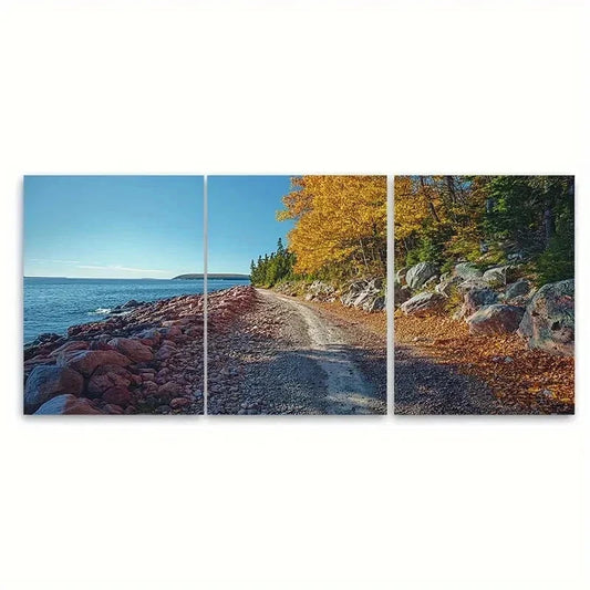 3pcs Acadia National Park Scenic Landscape Metal Print Ready to Hang Art