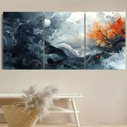 3pcs Moon Dark Scenery Wall Art Set Canvas Unframed - High Quality Print 100% Australian Made Wall Canvas