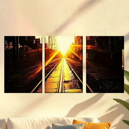 3pcs Charming city sunset Wall Art Set Canvas Unframed - High Quality Print 100% Australian Made Wall Canvas