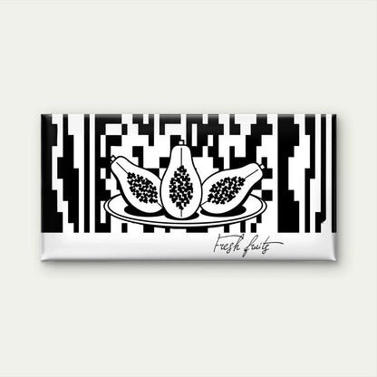 Fresh Papaya Halves Plate Wall Art Canvas Office Home Room Framed 120x60cm