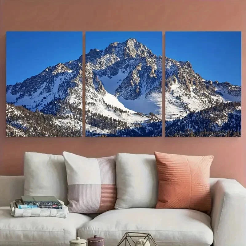 3pcs South Tahoe Scenic Mountain Travel Metal Print Ready to Hang Art