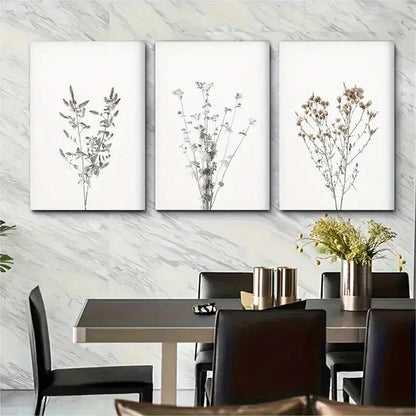 3pcs Farmhouse Botanical Plant Metal Print Ready to Hang Art
