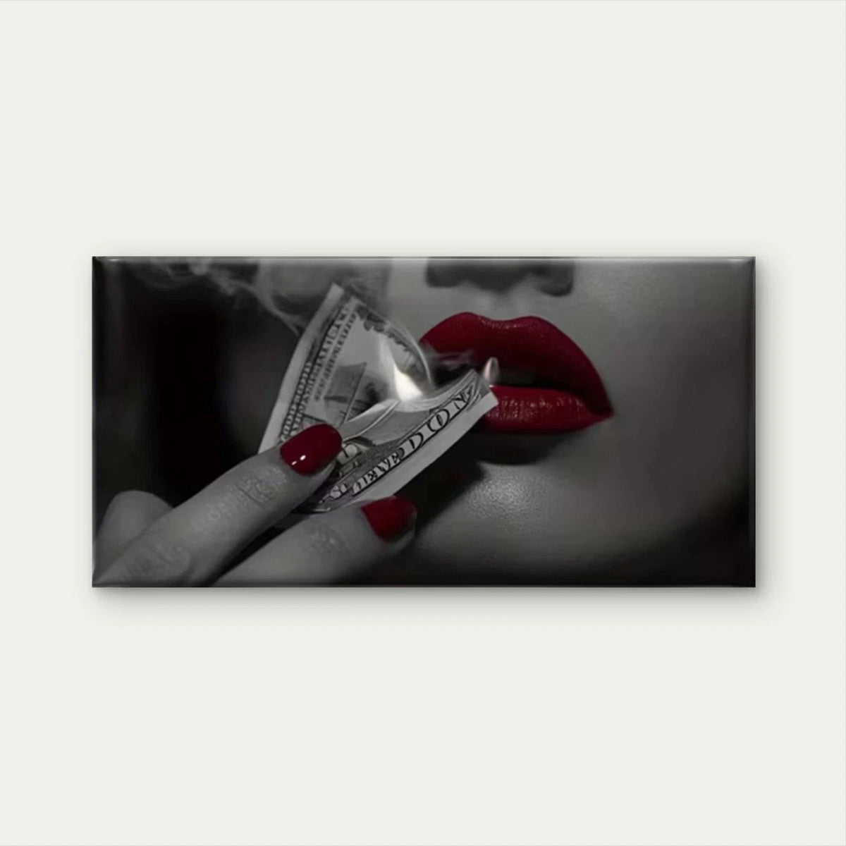 Close-Up Images of Lips Wall Art Canvas Office Home Room Framed 120x60cm