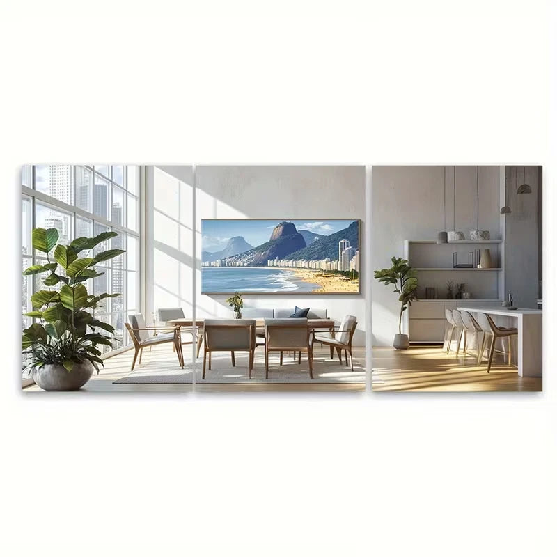 3pcs Rio de Janeiro Travel Art Metal Print Ready to Hang Art