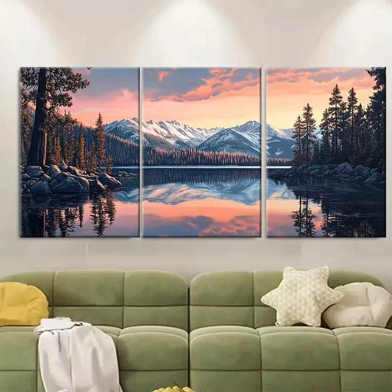 3pcs , Lake Tahoe Trave lNational Park Metal Print Ready to Hang Art