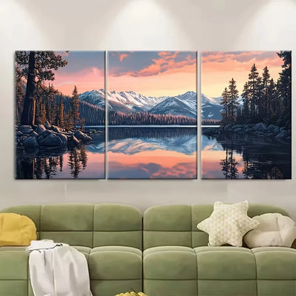 3pcs , Lake Tahoe Trave lNational Park Metal Print Ready to Hang Art