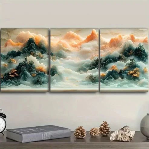 3pcs mountain Wall Art Set Canvas Unframed - High Quality Print 100% Australian Made Wall Canvas