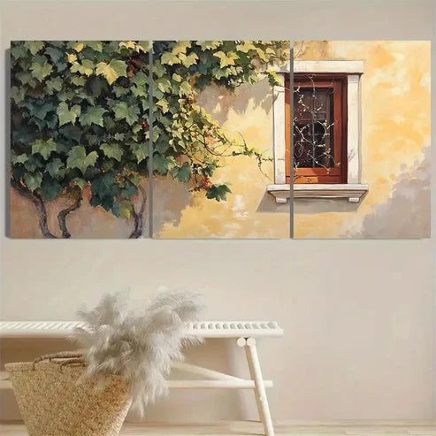 3pcs Venetian Vine Wall Art Set Canvas Unframed - High Quality Print 100% Australian Made Wall Canvas