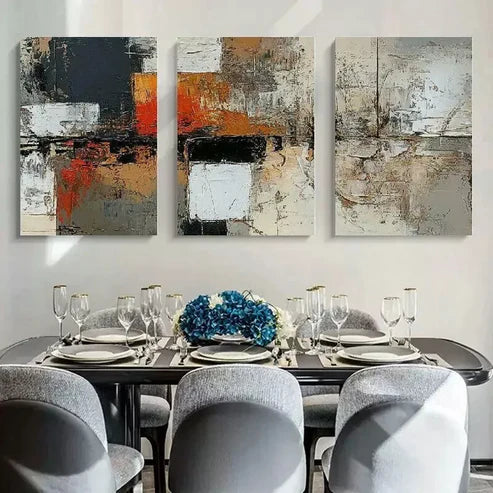 3pcs Color Abstract Design Canvas Framed 60x90cm - High Quality Print 100% Australian Made Wall Canvas Ready to Hang