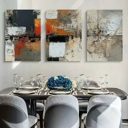 3pcs Color Abstract Design Canvas Framed 60x90cm - High Quality Print 100% Australian Made Wall Canvas Ready to Hang