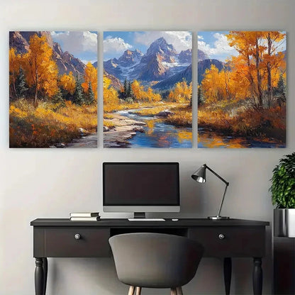 3pcs Zion National Park Utah Landscape Design Metal Print Ready to Hang Art