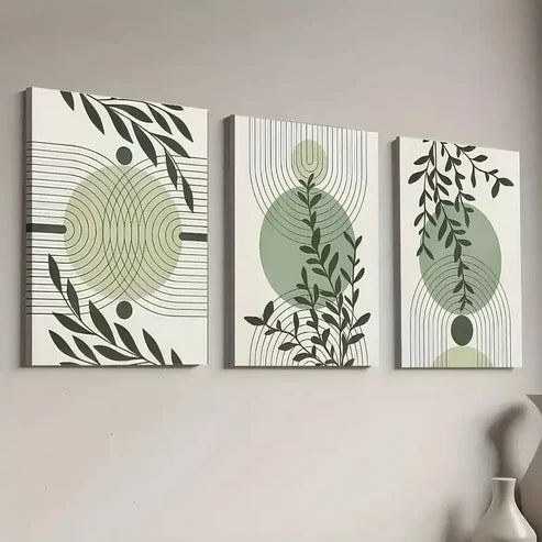 3pcs Bohemian Style Abstract Geometric Line Art Canvas Unframed - High Quality Print 100% Australian Made Wall Canvas