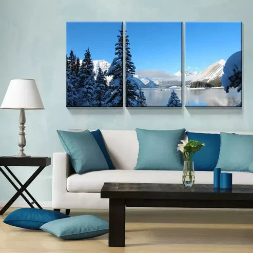 3pcs Winter Landscape Wall Art Canvas Unframed - High Quality Print 100% Australian Made Wall Canvas