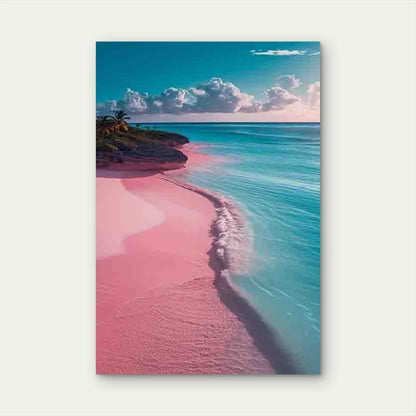 Tropical Pink Beach Bliss Metal Print Ready to Hang