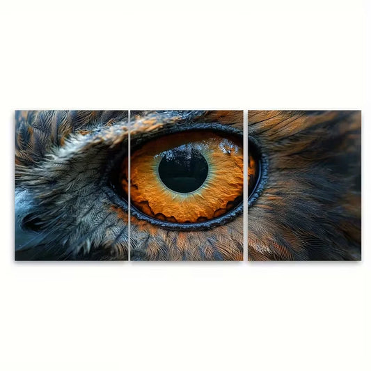 3pcs Woodland Birds Eye View Metal Print Ready to Hang Art