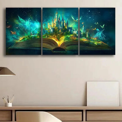 3pcs Enchanted Fairy & Fantasy City Metal Print Ready to Hang Art