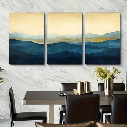 3pcs Abstract Minimalist Nature Perfect Wall Art Set Canvas Framed 50x70cm - High Quality Print 100% Australian Made Wall Canvas Ready to Hang