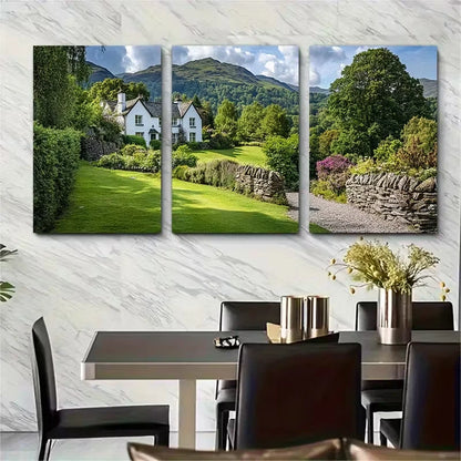 3pcs Grasmere Travel Print Lake District Metal Print Ready to Hang Art
