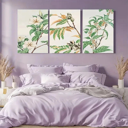 3pcs Collection Features Pink Botanical Art Metal Print Ready to Hang Art
