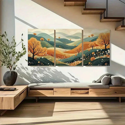 3pcs Modern Abstract Colorful Metal Print Ready to Hang Art