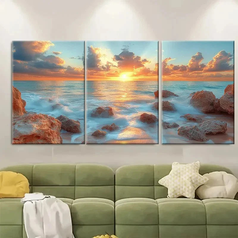 3pcs North Avoca Beach Australia Metal Print Ready to Hang Art