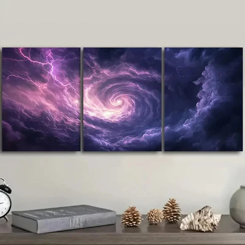 3pcs A tornado Wall Art Set Canvas Unframed - High Quality Print 100% Australian Made Wall Canvas