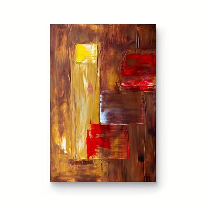 European-Inspired Textured Brushstrokes Abstract Metal Print Ready to Hang