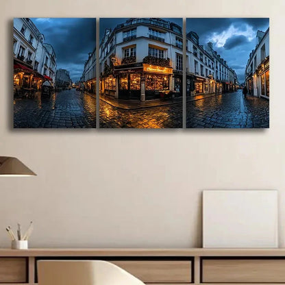 3pcs Old Building Architecture Wall Art Set Canvas Framed 50x70cm - High Quality Print 100% Australian Made Wall Canvas Ready to Hang