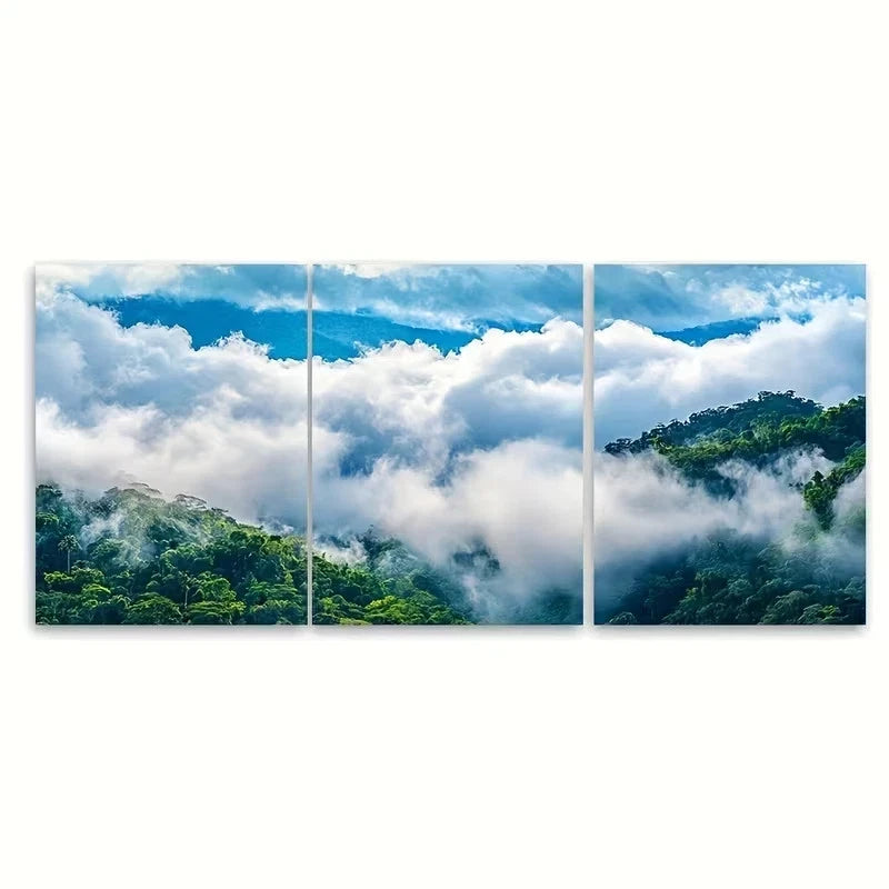 3pcs Montverde Cloud Forest Reserve Travel Wall Art Set Canvas Framed 60x90cm – High Quality Print 100% Australian Made Wall Canvas Ready to Hang